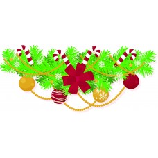 Vetrofania ghirlanda buone feste